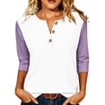 thumbnail image 2 of Women's Casual Short Sleeve Crew Neck T-Shirt Loose Fit Cotton Tee, 2 of 6