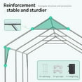 thumbnail image 7 of ADVANCE OUTDOOR 12x20 ft Carport with Adjustable Height from 9.5 ft to 11 ft, Heavy Duty Car Canopy, 8 Legs with 8 Reinforced Poles and 4 Sandbags, Green, 7 of 7