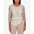thumbnail image 4 of Alfred Dunner Womens  Textured Chevron Top With Twisted Detail, 4 of 6