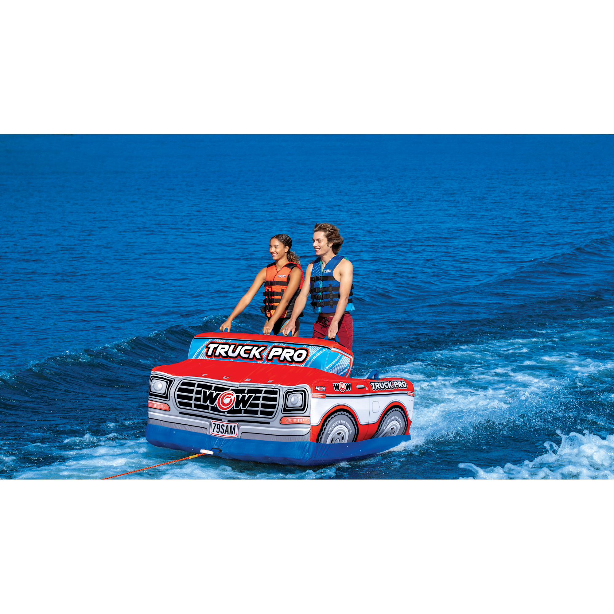 WOW SPORTS Pickup Truck Towable Tube for Boating, 1-3 Person