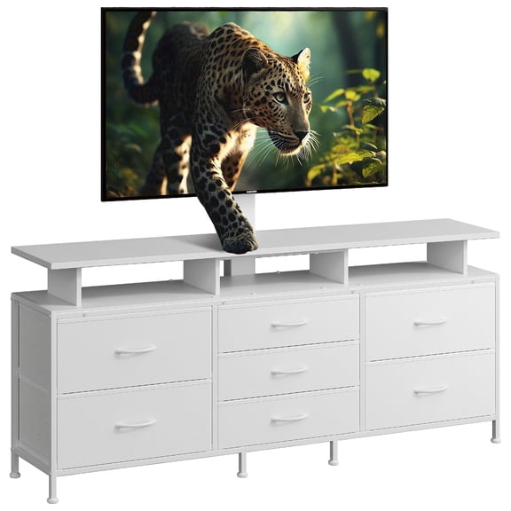 Mueble Para Tv 75 Pulgadas Con 7 Cajones Y Soporte Para Tv