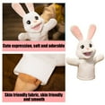 thumbnail image 5 of Soft White Bunny Hand Puppet with Active Mouth, Ventriloquist Performance Doll for Interactive Play, Easter Decoration, Family Bonding Activity (14x10x4in), 5 of 7