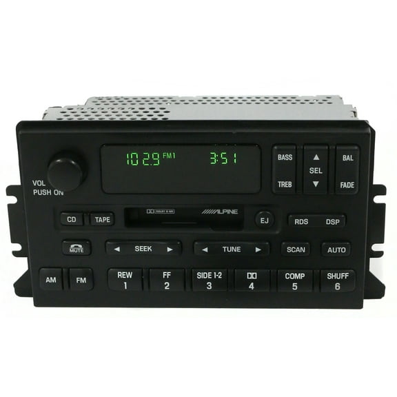 Restored Lincoln Continental 19992001 AM FM Cassette Receiver Part 2F3T18C870AA (Refurbished)