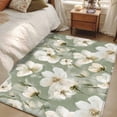 thumbnail image 4 of Vintage Magnolia 4x6 Area Rugs for Living Room, White Blooming Floral Watercolor Green Non Slip Floor Mat Washable Low-Profile Indoor Carpet for Bedroom, Dining Room, Bathroom, 4 of 9