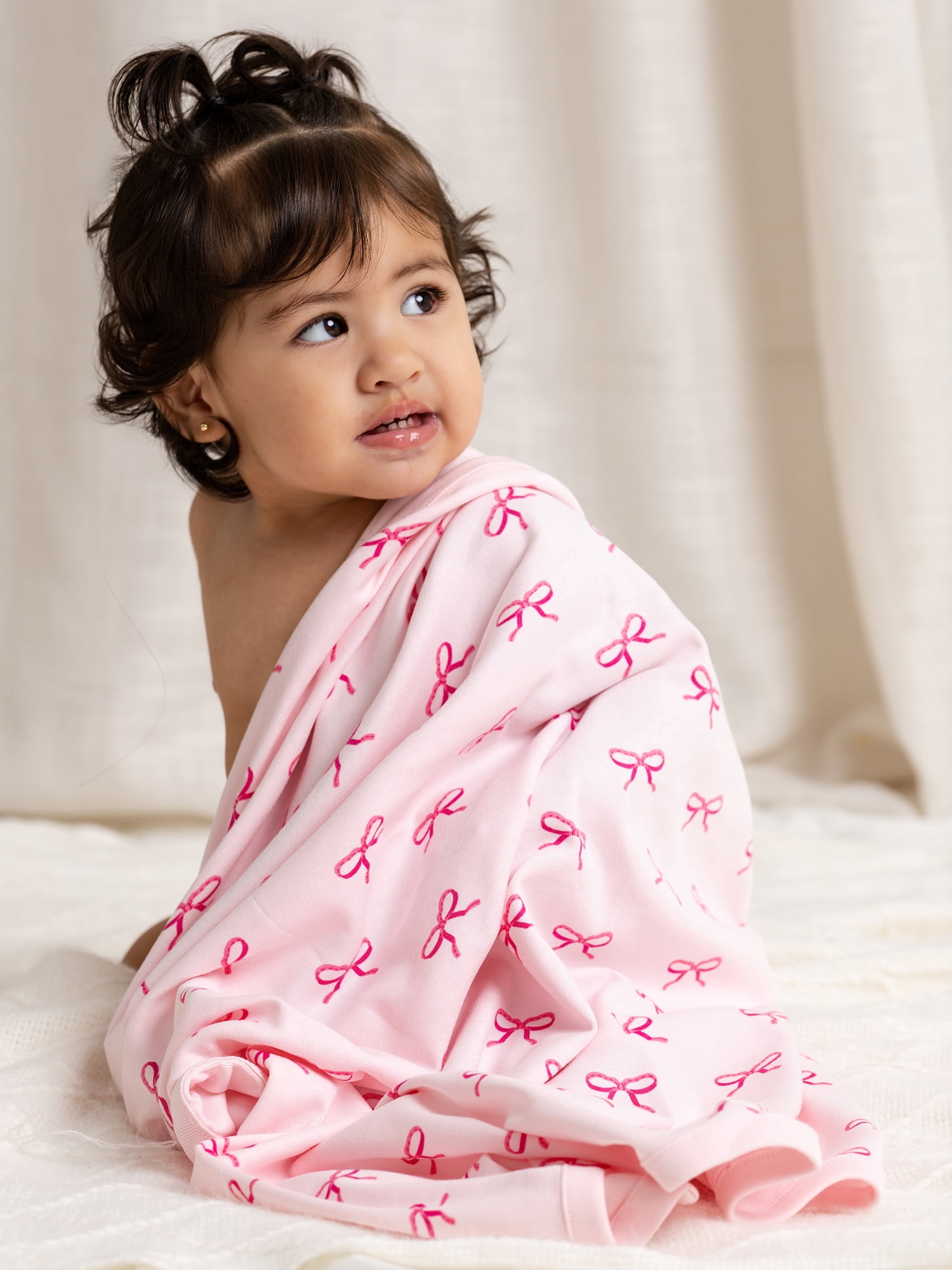 Monica + Andy Organic Cotton Baby Blanket, Soft Newborn Receiving & Coming Home Blanket, 32 x 32 Inch