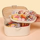 thumbnail image 5 of Caja de almacenamiento para accesorios para el cabello, organizador de joyas, vitrina con bandeja extraíble Blanco, 5 of 8