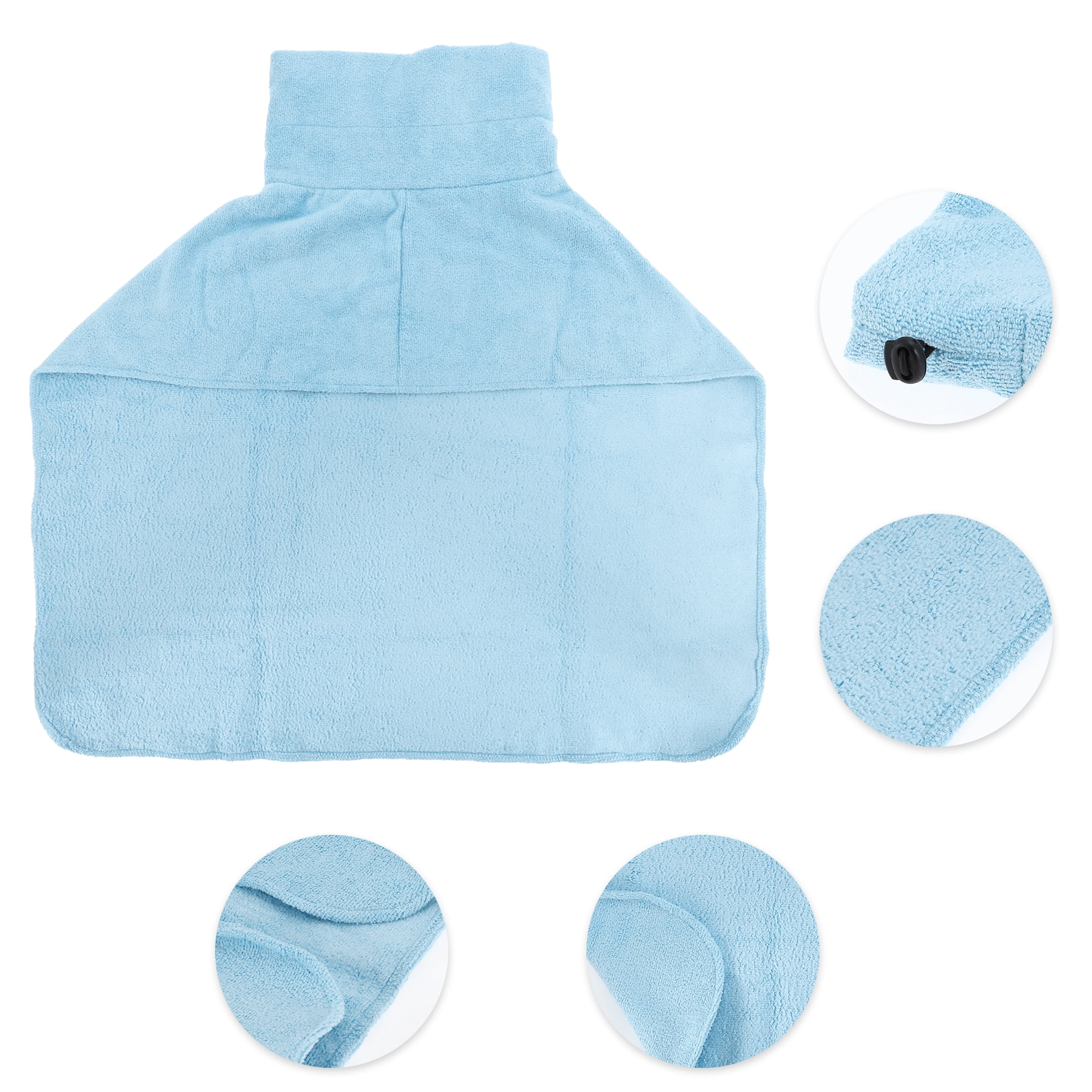 Unique Bargains Dog Bathrobe Soft Dog Towel Absorbent Dog Coat Bath Robe XS Blue