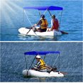 thumbnail image 3 of Slsy Foldable Bimini Top Boat Cover Canopy Cover 2 Bow Bimini Top(63" L 39‘’-55‘’ W 43.3" H) Suitable for Boats of 3.2-4.5 FT, 3 of 10