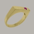 thumbnail image 3 of LBG British Made Stunning 18k Yellow Gold Natural Ruby Mens Band Ring - 33 size options - Size 8.5, 3 of 6