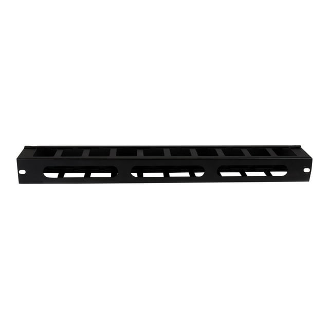 StarTech.com 1U Horizontal Finger Duct Rack Cable Management Panel with Cover - Server Rack Cable Duct - Rack Cable Organizer / Manager (CMDUCT1UX) - Rack cable management panel - 1U - 19" - for P/N: RACK-18U-20-WALL-OA, RACK-21U-20-WALL-OA, RACK-24U-20-WALL-OA, RK12OD2, RK3236BKF