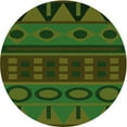 thumbnail image 1 of Ahgly Tapis Rond Lavable en Machine Intérieur Transitionnel Vert Lime Foncé, 8 Pieds Rond, 1 of 7