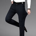 thumbnail image 6 of ZenCart Men's Elastic Suit Pants Thin Straight Leg Trousers Wrinkle Resistant Non-Iron Business Trousers for Office Formal Wear Date, 6 of 8