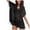 Black, variant on YEAHITCH Swim Cover Ups For Women,Juniors Swimwear,Swimwear Clearance,Cover-Ups,V-Neck,Mid WaistWhite,