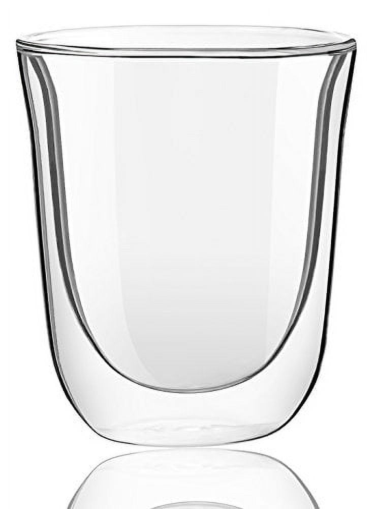 JoyJolt Levitea Double Walled Glass - Set of 4 Tumbler Glassware -  8.4-Ounces