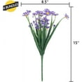 thumbnail image 2 of 6 Bundles Artificial Flowers Plants for Outdoors, Uv Resistant Fake Plants Plastic Faux Flowers for Home Wedding Party Outdoor Indoor Garden Decor, Purple, 2 of 7