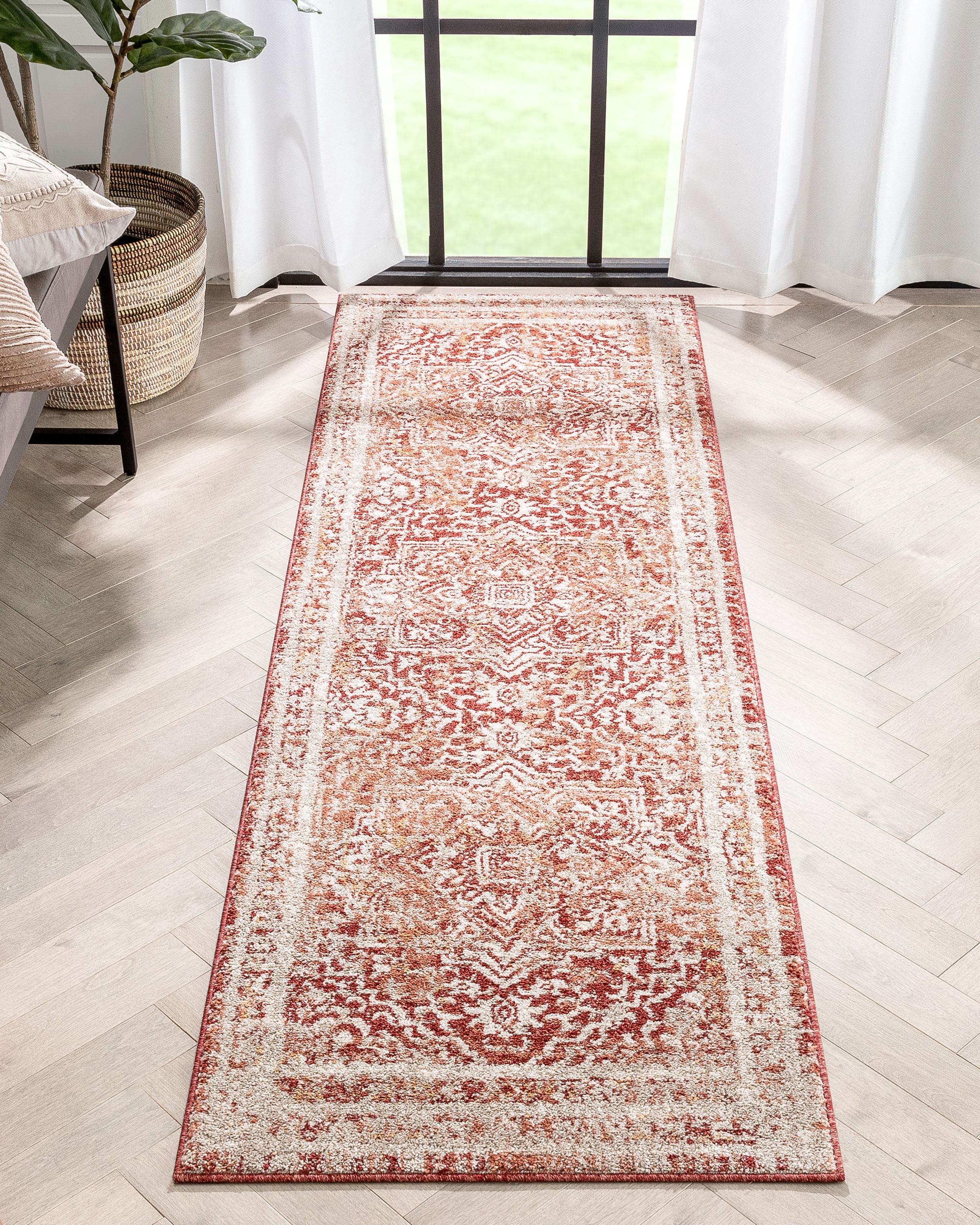 Well Woven Pezera Red Persian Medallion Runner Area Rug 3x7 (2'3