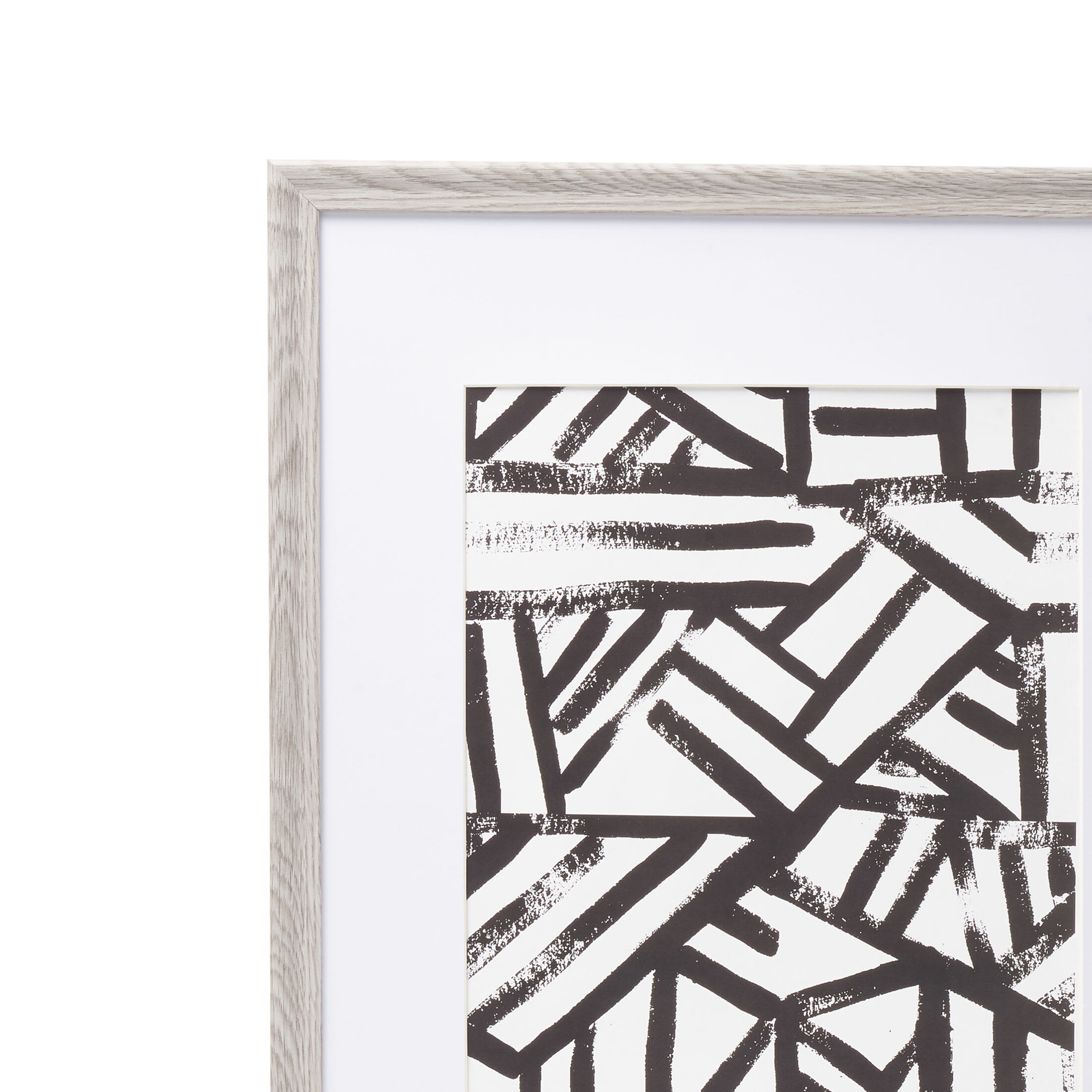 Melannco Set Of Two Gray Wood Photo Frames To Hold 16X20 Photo Without Mat And 11X14 Photo With Mat