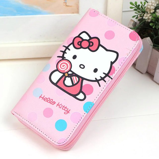 Hello kitty Japanese and Korean cartoon cute bag student lady storage coin purse Dropshipping 10cm*19cm*3cm mobile phone bag