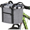 thumbnail image 2 of Cesta plegable para bicicleta, bolsa transportadora para perros y gatos pequeños, cesta para manillar, cesta plegable para bicicleta para mascotas, 7 colores, 34 28 25cm, 2 of 5