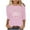 #139-Pink, variant on Women's Christmas Shirts Round Neck 3/4 Sleeve T-shirt Funny Snowman Santa Hat Printed Xmas Tops Gifts