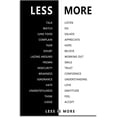 thumbnail image 2 of HFDF Less is Morespirational Print Wall Art for Office Less and More Motivational Picturespiring Poster Painting Modern Artwork for Home Bedroom Living Room Office Decor 8x10inch Framed, 2 of 6