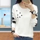 thumbnail image 4 of Sudadera con capucha holgada de algodón de manga larga para mujer, informal, talla M (blanca), 4 of 5