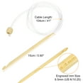 thumbnail image 2 of Uxcell Bamboo Tunisian Circular Crochet Hook 6.5mm Afghan Wood Knitting Needles with Cable and Bead End, 2 of 5