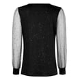 thumbnail image 5 of T Shirts for Women Fashion Spring Long Sleeve Square Neck Solid Color Top Summer Casual Loose Basic Tee, 5 of 6