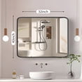 thumbnail image 7 of EDX Bathroom Mirror 32"x 48" Wall Mirror with Rectangular Metal Frame, Black, 7 of 7