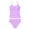 Light Purple, variant on lnmuld Girls Two Piece Swimsuit Solid Color Contrast Trim Padded Bathing Suit for Youth Color:Light Purple,Size:10-11 Years