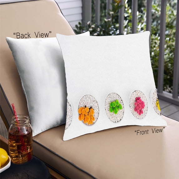 Ahgly Company Foods Fruits Outdoor Throw Pillow, 18 inch by 18 inch
