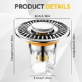 thumbnail image 3 of Upgraded 3 in 1 Bathroom Sink Drain Strainer,Pop Up Stopper Tub Stopper Shower Drain Hair Catcher with Strainer,Universal Sink Plug,Bathroom Bathtub Plug & Drain Protector Fit 1.25''-2.36'' Basin, 3 of 6