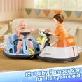 thumbnail image 4 of GLAF 12V Bumper Car for Kids 1.5-6 Years with Steering Wheel & Remote Control, Bluetooth Music, 360° Spin, 3 Speeds, Blue, 4 of 10