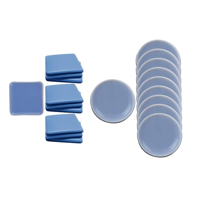 20 protectores de suelo para muebles con Almohadilla deslizante resistente azul 30mm y 25x25mm Sunnimix