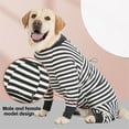 thumbnail image 6 of HQREA Winter Coat for Dogs Warm Striped Long Sleeves Medium Dogs Onesie Pajamas Jumpsuit Clothes, 6 of 6