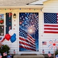 thumbnail image 5 of erdimoy 4th of July Patriotic Door Cover Banner, 35×70 Inch Firework & American Flag Backdrop for Independence Day Decor, 5 of 6
