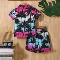 thumbnail image 5 of Summer Boys Girls 2 Piece Outfits Toddler Boy Clothing Sets Stylish Dinosaur All Over Print T-Shirt Denim Shorts Outfit, 5 of 7