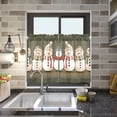 thumbnail image 4 of Yayeee Kitchen Curtains Tier Pair Light Filtering 27"x24" Rod Pocket Short Cafe Window Panel, Cute Snowmen, 4 of 7