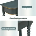 thumbnail image 4 of EUROCO 36" Retro Console Table with Drawer,Solid Wood Entryway Table Sofa Table with Open Storage Shelf and Corner-Curved Design for Entryway, Hallway and Living Room,Navy, 4 of 7
