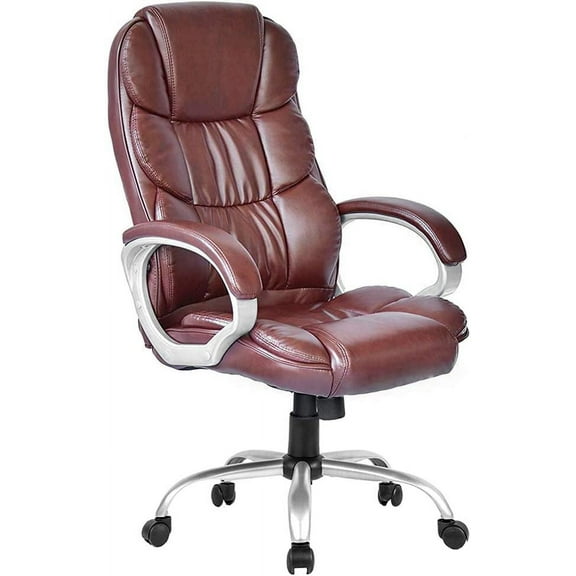BestOffice Ergonomic Office Chair, Lumbar Support, Rolling Swivel for Men, Women(Brown)