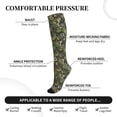 thumbnail image 3 of Lsque Green Skulls Pattern Sport Compression Socks for Men & Women 15-20 mmHg Knee High Nurse Pregnant Running Medical and Travel Athletic, 3 of 6
