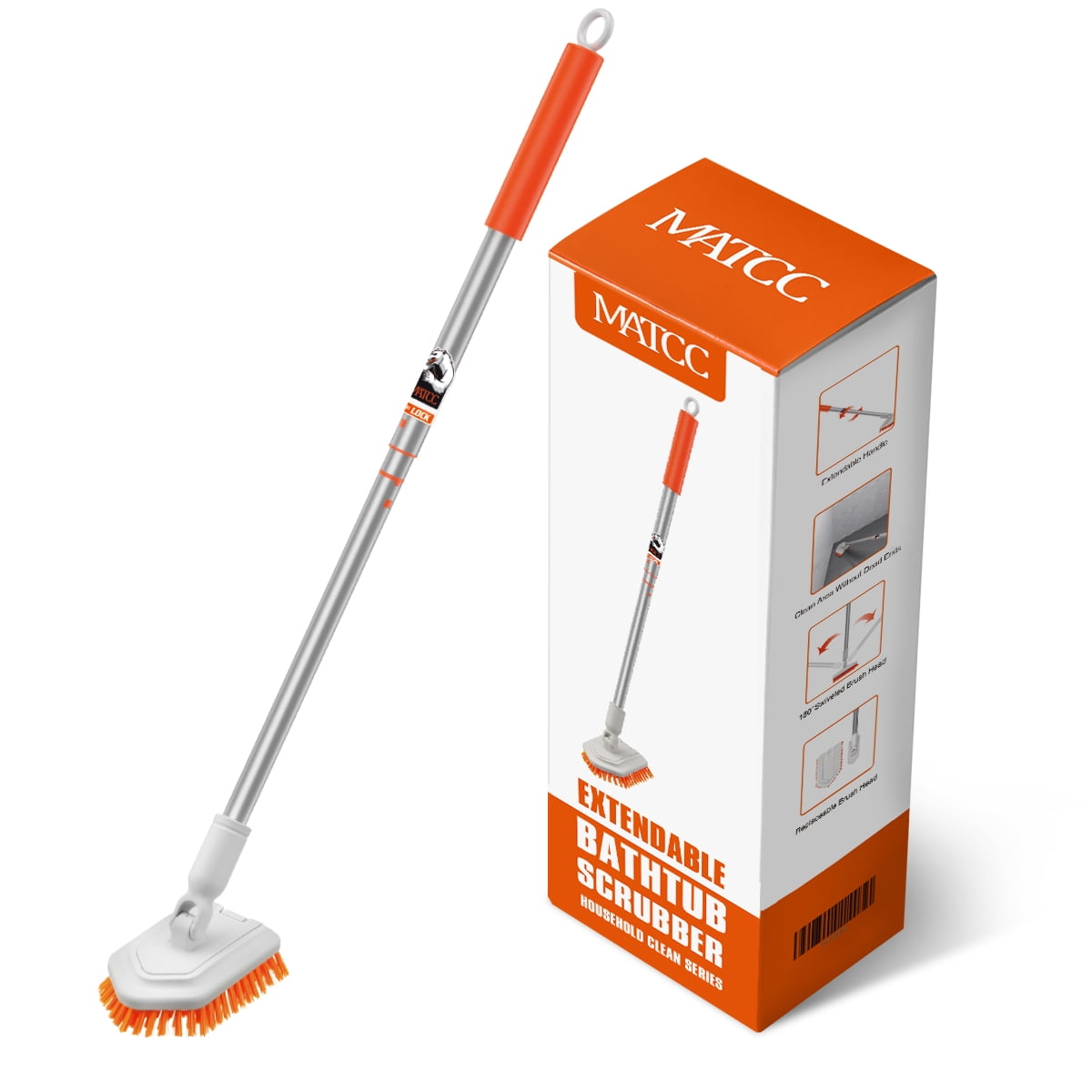 Shower Cleaning Brush, Bath Tub and Tile Scrubber Brush with 42