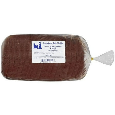 Geraldine's Bake Shoppe: Premade Bread 100% Whole Wheat Bread, 20 oz
