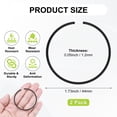 thumbnail image 3 of Uxcell 2-Pack Engine Piston Rings Kit, 44mm x 1.2mm Thick Ductile Iron Piston Ring Set Standard Replacement for Small Engines/Motors/Machinery [Black], 3 of 6