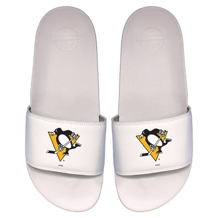 

Youth ISlide White Pittsburgh Penguins Primary Logo Motto Slide Sandals