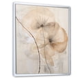 thumbnail image 2 of Designart "Opulent Beige Morning Glory Blossom II" Morning Glory Floater Framed Canvas Art Print, 2 of 5