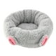 thumbnail image 1 of Cama Redonda para Perros, Almohada Nido para Gatos, cojín Suave para Mascotas de Felpa con Dibujos Animados de otoño e Invierno, Cama autocalentable p gris grande, 1 of 8