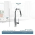 thumbnail image 3 of Moen 7664 Sleek 1.5 GPM Single Hole Pull Down Bar Faucet, 3 of 6