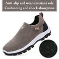 thumbnail image 3 of Mens Hiking Shoes Laceless Suede Breathable Slip Resistant Boots Lightweight Sneakers for Outdoor Activity Hiking Walking, 3 of 7