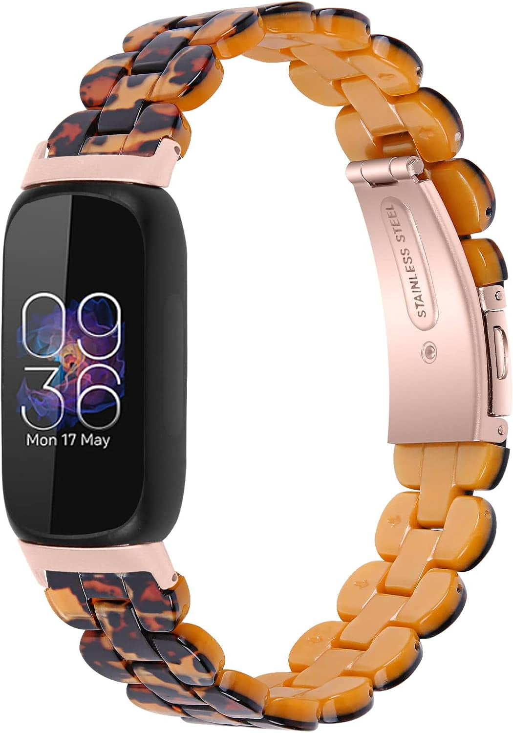 REQO Resin Bands Compatible with Fitbit inspire 3 Health & Fitness Tracker Watch, Replacement Stylish Bracelet Resin Sport Strap Wristbands for Fitbit inspire 3 for Women Men Girl Boy